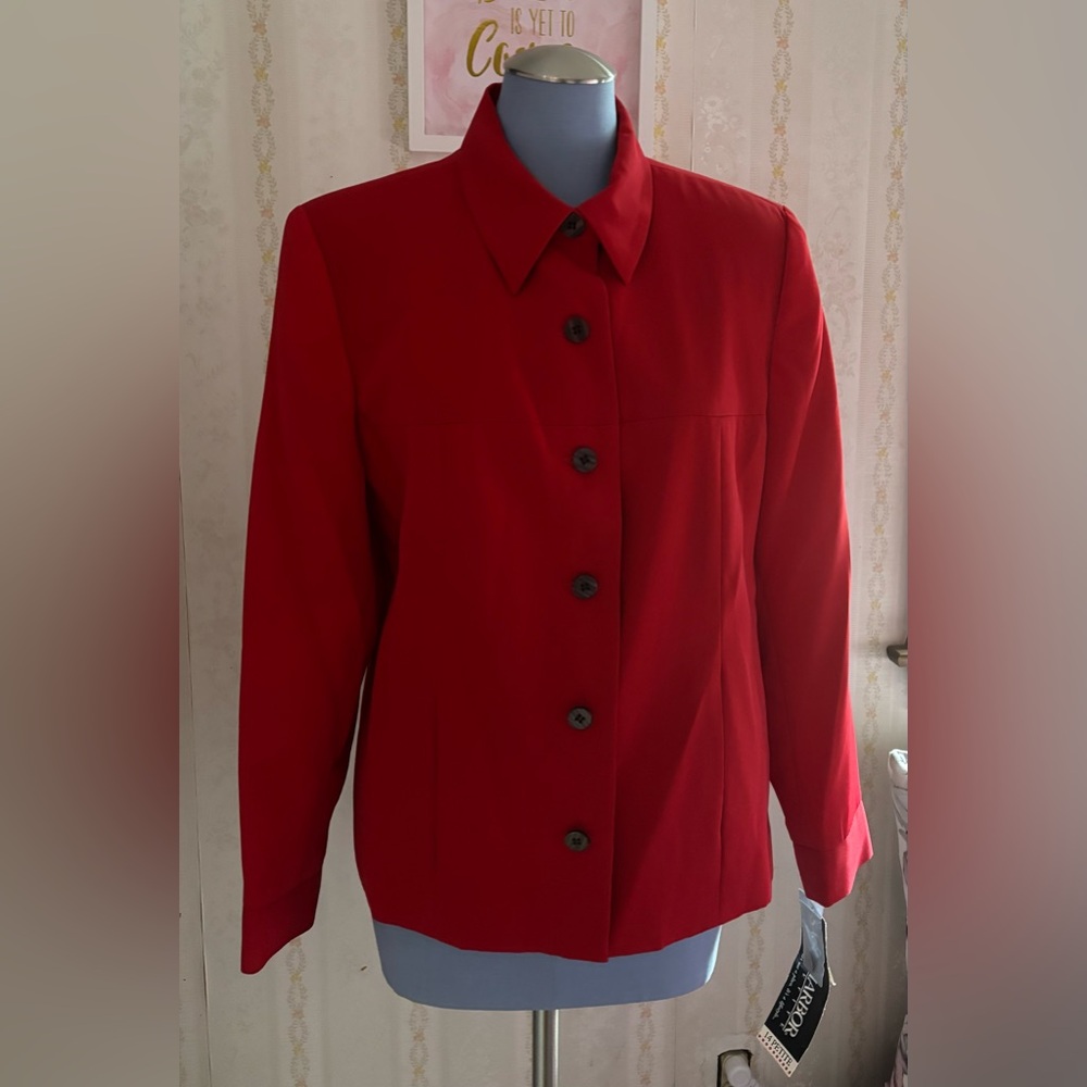Sag Harbor Petite (Macy’s) sz 14 Red Women's Jacket